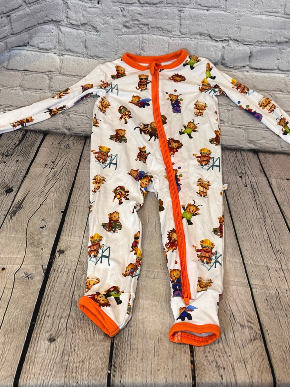 Soul Baby Daniel Tiger Bamboo Zip Romper